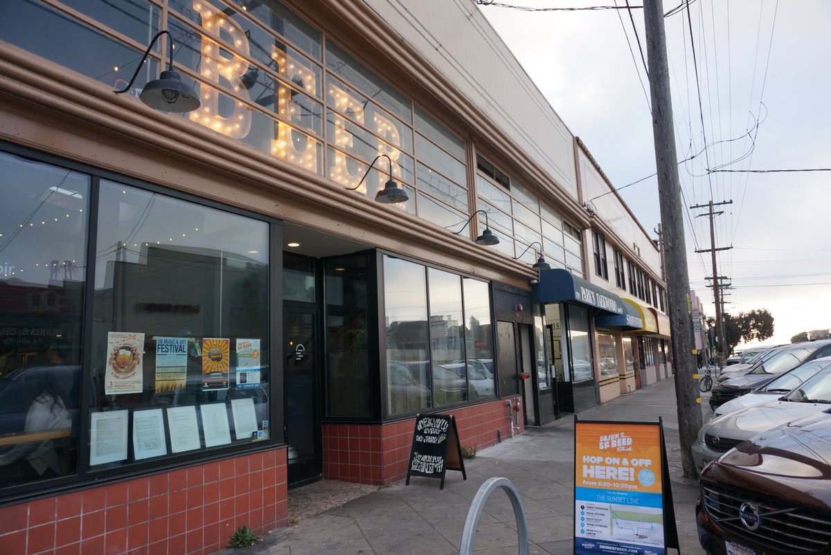 We’re here in the Sunset at @sunsetbrewco! Shuttles have started to loop between breweries #drinksfbeer