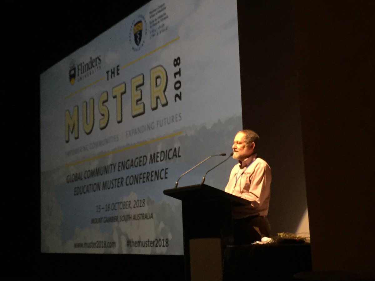 Roger Strasser, outgoing Director of NOSM, kicking off #themuster2018 closing plenary. Thanks Roger for your hard work, dedication and passion over the years - you will be missed!