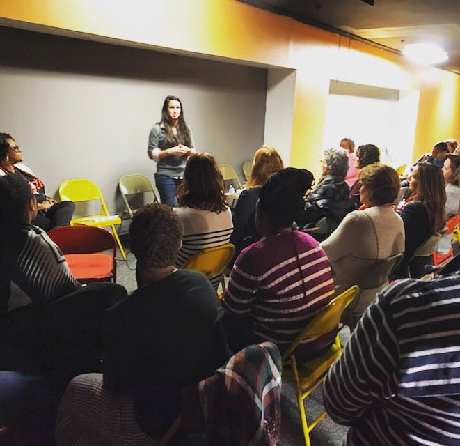 caitlincookWV's tweet photo. Great time tonight listening to a lot of strong, brilliant women who’ve taken it upon themselves to get up, get loud & create change for the community they love by running for public office. Pleasure to speak with folks about why I’m running. #cc4cc #cwv #onward #whoruntheworld https://t.co/dcuOxV3pJO
