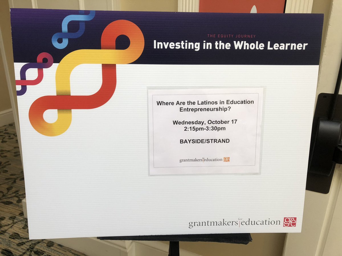 We had an amazing time today at the #EdFunders18 conference! Our ED @yannellselman was on a panel with @AmanFernan24, @phoenikera, and @FrancesMessano on #latinoentrepreneurship. We are so excited about the research by @nsvf and Iconico on this important topic for our community.