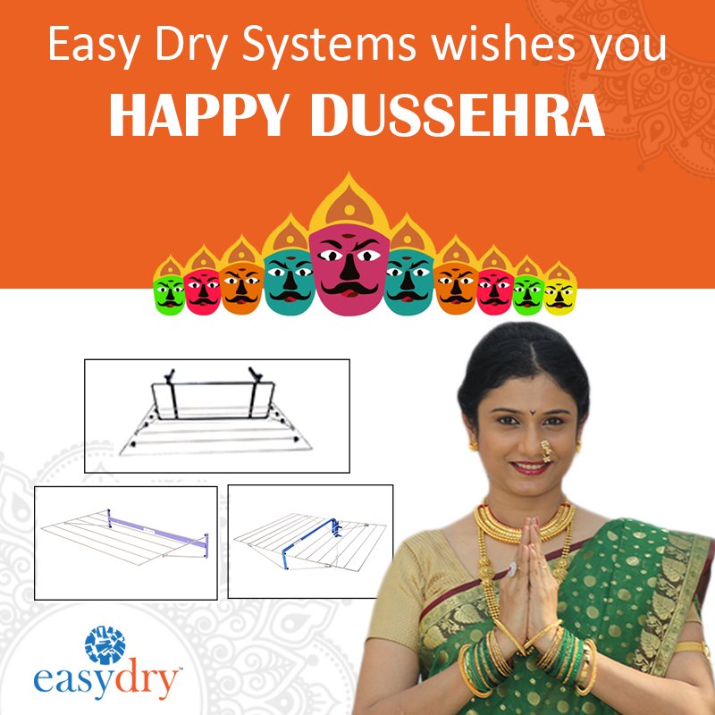 EasyDrySystems's tweet image. Let’s celebrate this #Dussehra by showering love on your friends and family. Gift them our #UtilityGiftPack which will make their life even easier.
Happy #Dussehra to all!
#HappyDussehra #VijayaDashami #EasyDrySystems #ClothesDryingSystems #AwardWinningSolutions