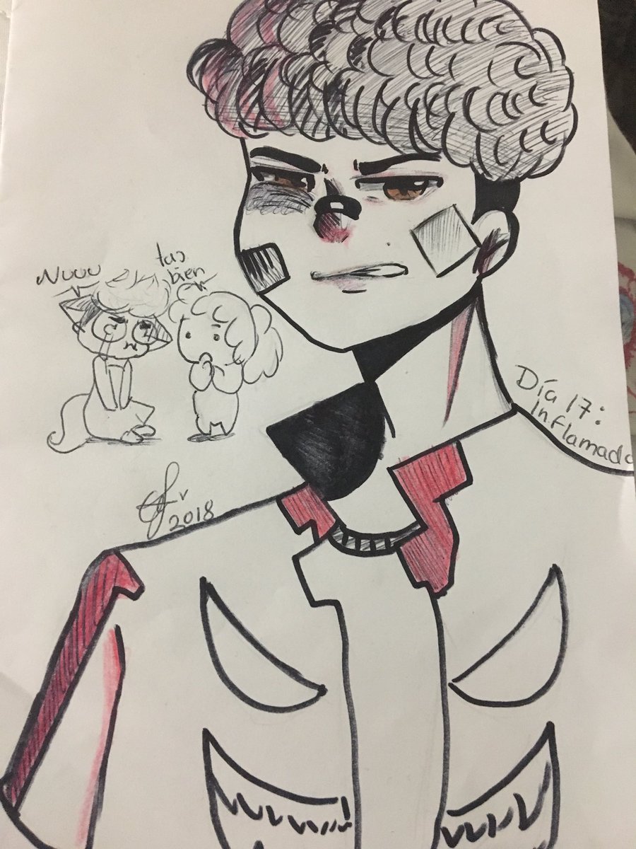 elgrangus09's tweet image. #Inktober2018 Día 17: inflamado