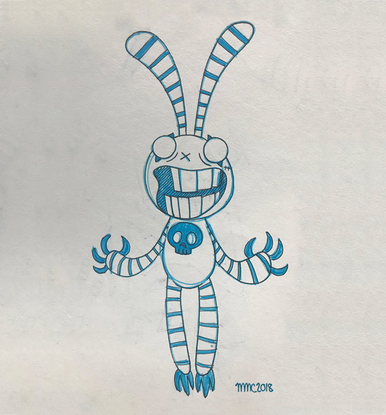 MMCedrati's tweet photo. Entry #17 for Inktober ->The Goth Bunny 🐇

Every week @Monsters_Go invites artists to redraw a kid-designed monster :D
Here's my take on this week's #TheGothBunny by Gracie! 

#MonstersGo #Kidlitart #drawing #dailydoodle #Inktober #inktoberday17 #Inktober2018 #Illustration https://t.co/khWmPKiXtc