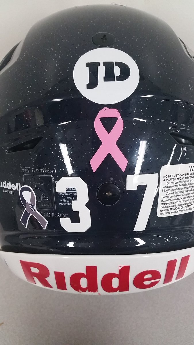 BluesEquipment's tweet photo. In light of the recent tragedy within the RHS community, the Blues will be showing solidarity with helmet decals and promoting awareness. Our sincerest condolences go out to the family, the family at RHS, and our community. #BlueWhiteSilver #UniformReveal #Thunder18 https://t.co/e5uvLMYewx