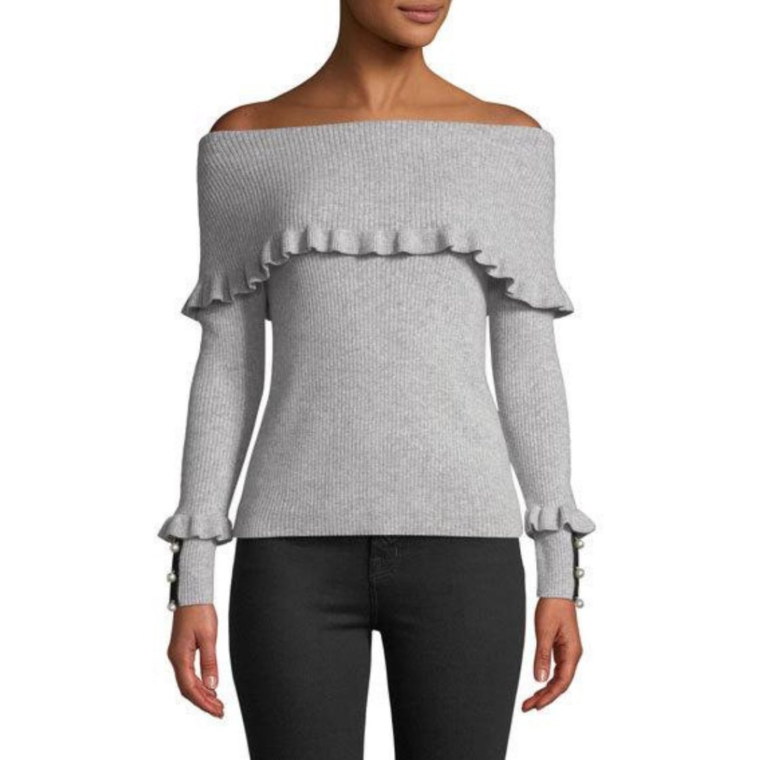 Shop LastCall Neiman Marcus Cashmere Collection! Marilyn Cashmere Off-The-Shoulder Pearly-Cuff Sweater. FREE SHIPPING! 💜 
 buff.ly/2CNVvoc
▫️
▫️
#ad #jellybeanclothing #cashmere #sweaters #everydaystyle #whattowear #wearitnext #ootdinspo #chicoutfit