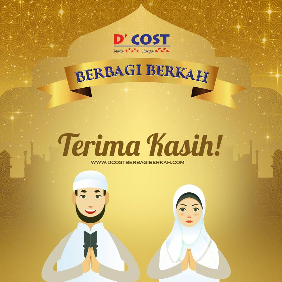 Kami dari tim D'COST Seafood mengucapkan terima kasih untuk semua yg sdh ikut berpartisipasi dalam program #DCostBerbagiBerkah . Kami ucapkan selamat kepada seluruh pemenang. Buat yg belum beruntung, jangan patah semangat ya. Nantikan program menarik lainnya #dcostseafood #dcost