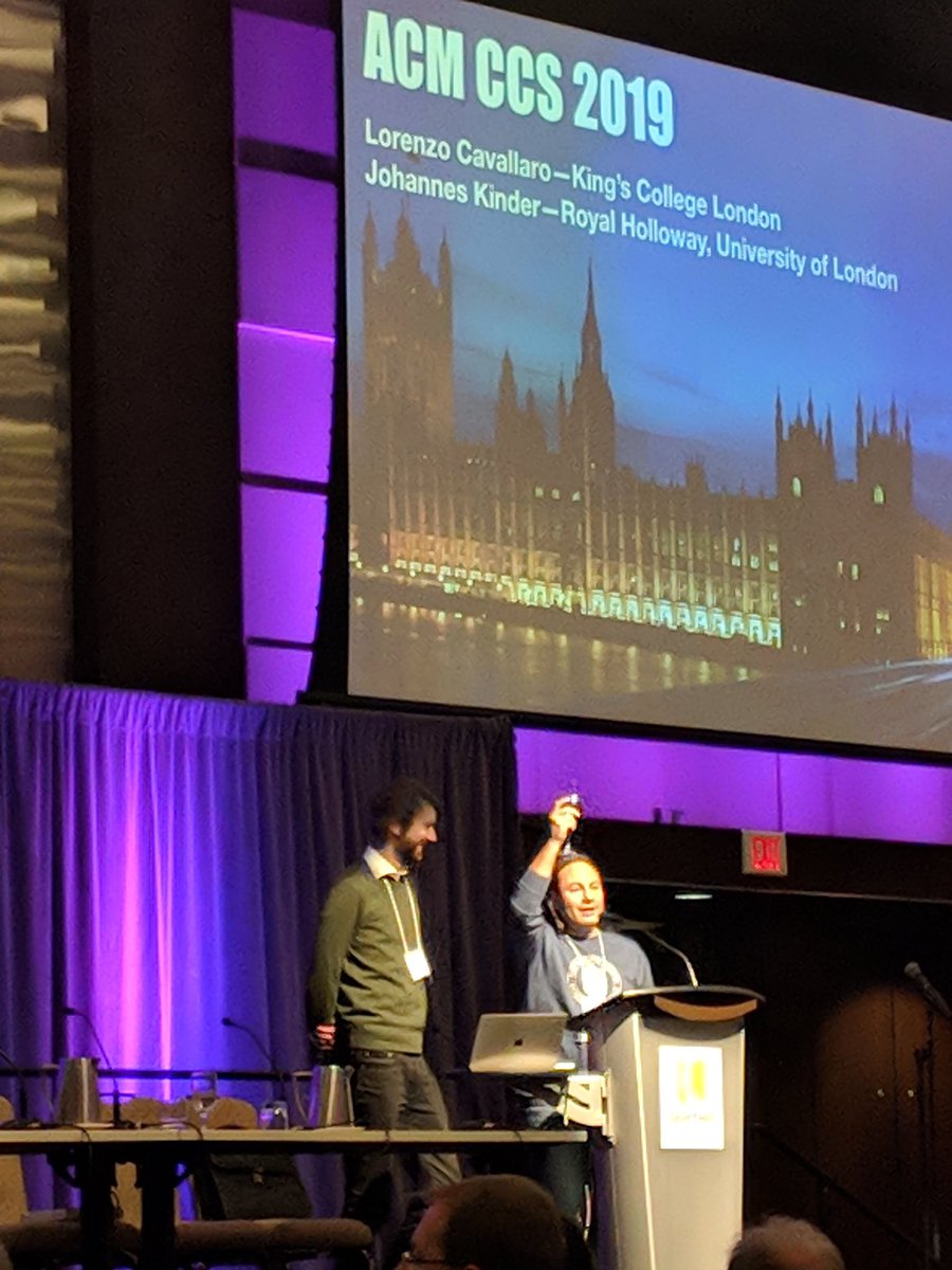 fbpierazzi's tweet photo. @acm_ccs 2019 will be held in London, Nov 11-15! General co-chairs @lcavallaro and @johannes_kinder! #CCS19 #London https://t.co/tUdqmpKE4M