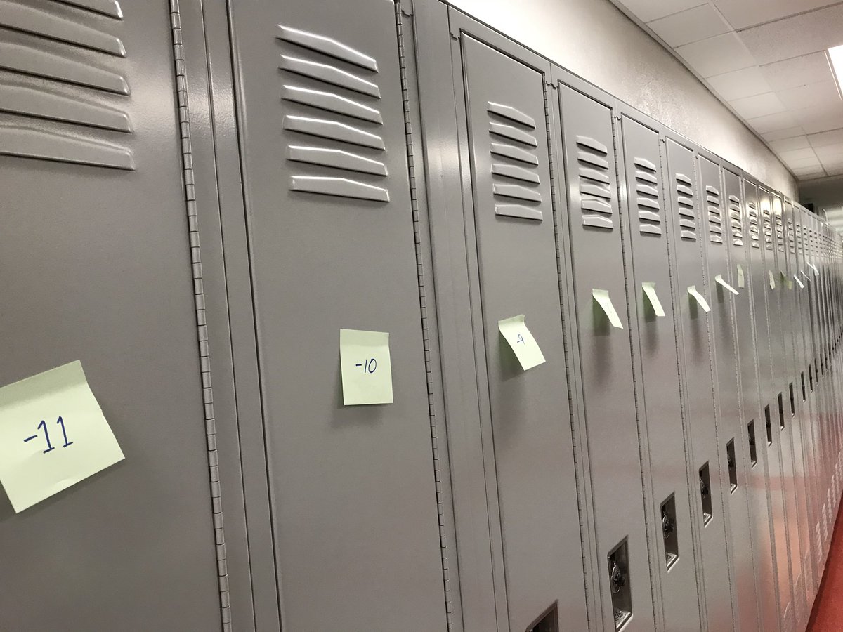 AllRealMath's tweet image. Introduced solving absolute value eqs using human number line created on lockers in the hallway and some “puzzling” math statements. Got my students moving before we took notes! Hopefully it helps the concept stick with them a bit more deeply. #Lumathmethods #iteachmath #mtbos