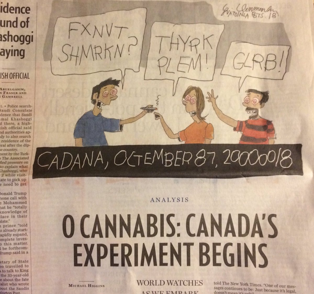Dear #yyc and #Canada ... just in case you missed this brilliant piece in the @calgaryherald 👀#LegalizationInCanada