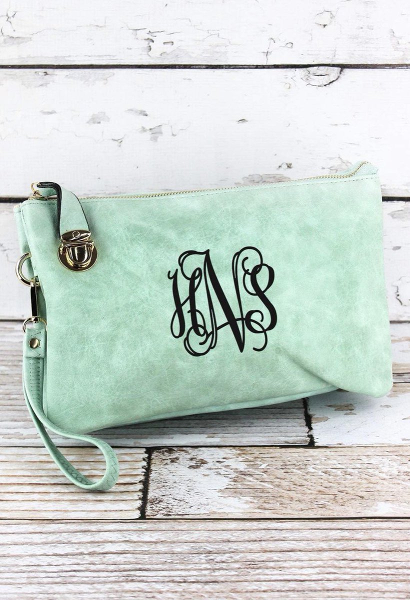 JaxxLayne's tweet photo. Personalized clutches!!! 😍 these are $26 and the monogram is $8.95! Super cute to carry around somewhere you wouldn’t want a huge purse! Place your orders now! https://t.co/6R430R9QM5