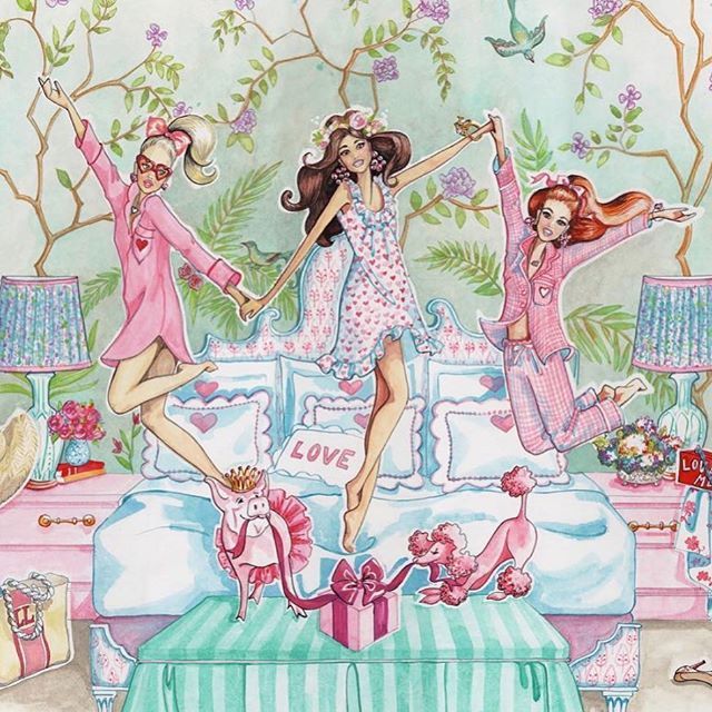 prettypink2lips's tweet photo. Loving this fun, frilly &amp; feminine watercolor by @shopginnymoon in collaboration with the lovely ladies of @charmajestylinens 💗 They will be donating a % of their October sales to @breastcancernow 💗 I love pink all year long, but it has special significance during #breastcan… https://t.co/BpDJAWPWHy
