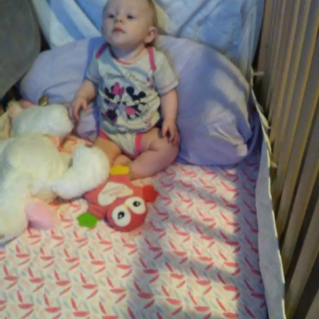 TeriThomas91's tweet photo. Got everything for Kylies crib and got it up... Also got her some outfits and a unicorn🦄 she loves her crib and she is so cute but I am so scared she fell once already any advice https://t.co/lNmbxeV2Yj