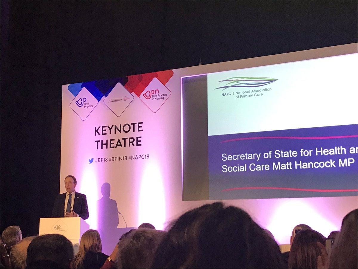 helenaebbs's tweet photo. Watching @MattHancock #secretaryofstateforhealth @BestPracticeUK speak to a room of GPs #GPsarethebedrockofthenhs https://t.co/WilPYbgS5N
