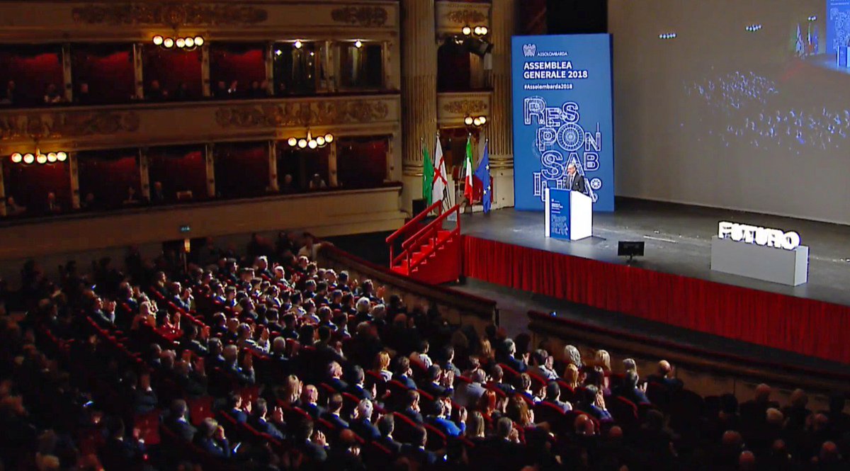 .<a href="/CarloBonomi_/">Carlo Bonomi</a> Non è prepensionando i lavoratori più anziani che daremo un futuro ai #giovani, lo faremo solo investendo nella loro formazione, basti pensare alla grande carenza di figure tecniche di cui le #imprese hanno tanto bisogno #Assolombarda2018 #LaResponsabilitaDelFuturo