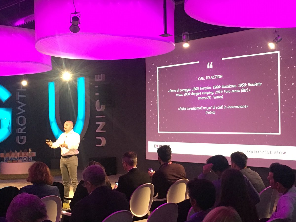 LuciaChierchia's tweet photo. #xplore2018 #fow ⁦@GELLIFY_group⁩ ⁦@FabioNalucci⁩ has inspired everybody offering his vision on innovation business startups ecosystems https://t.co/QCM1isi43Y