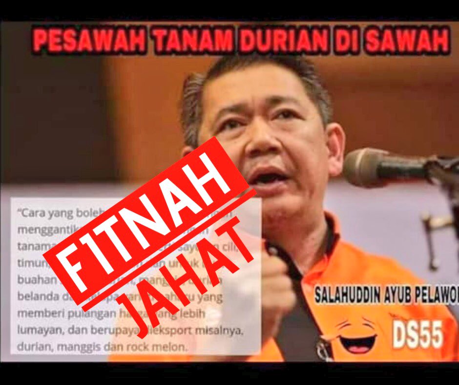 myDOA_HQ's tweet photo. Menteri Pertanian tidak pernah menyebut tentang menggalakkan pesawah untuk menanam durian..

KENYATAAN MEDIA @moaMalaysia 

👇🏽👇🏽👇🏽👇🏽👇🏽 https://t.co/de6oiNPziu