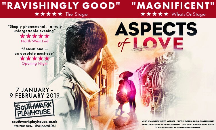 Resultado de imagen de aspects of love southwark playhouse