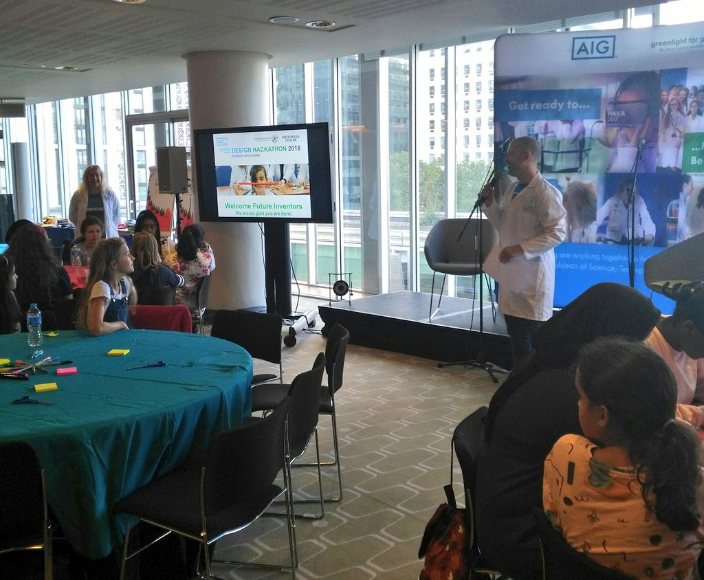 green4girls's tweet photo. We have launched!! Thank you to Geoff Godwin AIG chief operating officer and Melissa Rancourt, g4g founder for opening our
#g4gDesignHack in London with @AIGemea at @southbankcentre ! #g4g #AnythingIsPossible #GirlsInSTEM #design #invente #designhackathon #creativity https://t.co/COevgDCRJY