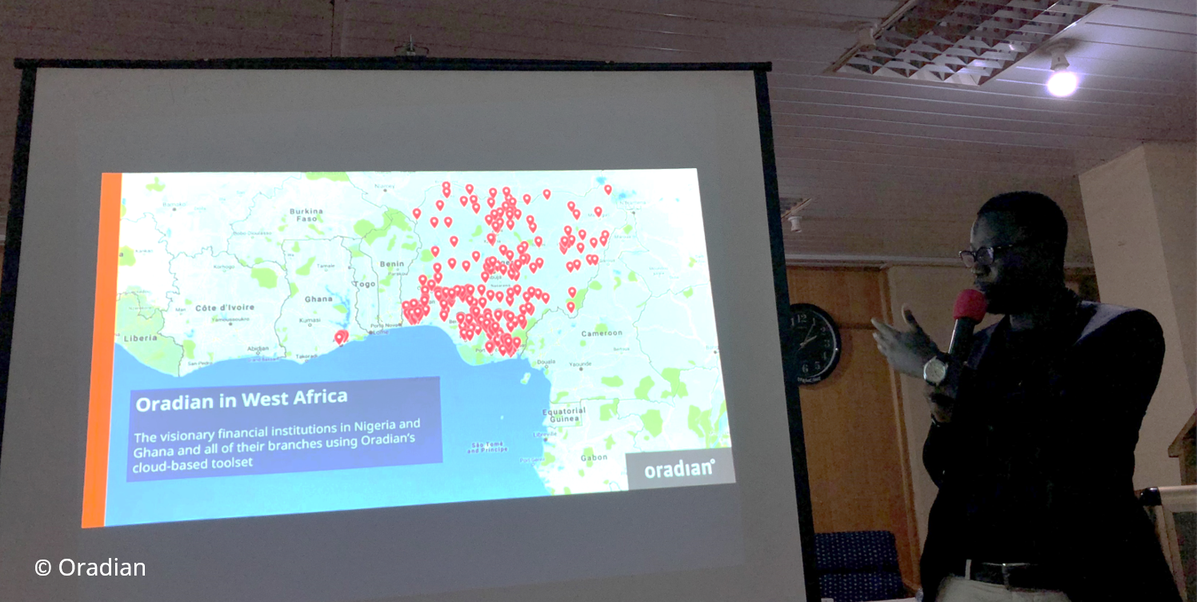 OradianHQ's tweet photo. On 13 October, Oradian participated at the Ashanti regional chapter conference for Rural Banks, where #Oradian demonstrated how its cloud-based core banking system, #Instafin, increases security and reduces fraud. https://t.co/NFdRIOs491 https://t.co/VTIRro0dgV