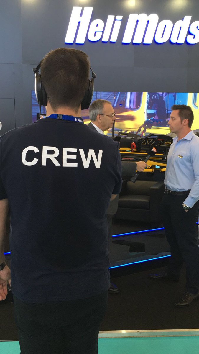 Aero_GlobalNews's tweet photo. Pete Jones from Australian company HeliMods talks about cabin and helicopter modifications #Helitech18 https://t.co/MRnQDJZTeH