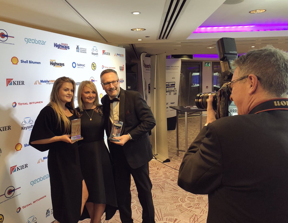 Over the moon about our two wins at the #HighwaysAwards18 last night. #Partnership and #ApprenticeOfTheYear in the bag! Huge well done to Georgie and our teams across Suffolk Highways for achieving this national recognition 🙌🏽