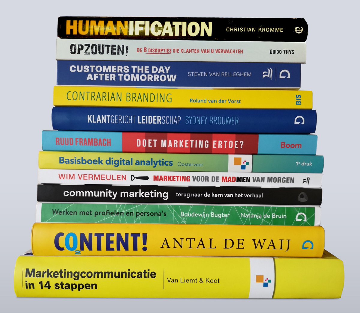 Genomineeerden PIM Marketing Literatuurprijs: @wimvermeulen, <a href="/sydneybrouwer/">Sydney</a>, Ruud Frambach, <a href="/StevenVBe/">Steven Van Belleghem</a>, <a href="/boudewijnbugter/">Boudewijn Bugter</a> &amp; <a href="/peekabee/">gee</a>, <a href="/70percentsteph/">Stephanie Duval</a> &amp; Nele Pieters, Guy van Liemt &amp; <a href="/gertkoot/">gert koot</a>, <a href="/antaldewaij/">Antal de Waij</a>, <a href="/christiankromme/">Christian Kromme</a>, Roland van der Vorst, @GuidoThys, <a href="/DannyOosterveer/">Danny Oosterveer</a> #PIM