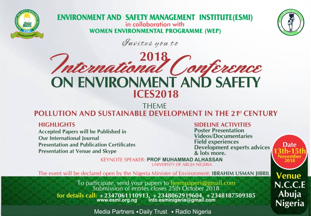 ICES_Annual's tweet photo. @aposulinus 
@UNDP 
@FMEnvng 
@UNYouthEnvoy 
@WEP_Nigeria 
@EnvAgency 
@environewsng 
@daily_trust 
@UNFCCC 
@UNDPClimate 
@USAIDGH 
@AminaJMohammed 
@AMB_A_Mohammed 
@SDGFund 
@ngsdgsyouths 
@FrcnNews 
@vanguardngrnews 
@MobilePunch 
Don't be left out in this conference https://t.co/Y6tVee89O4
