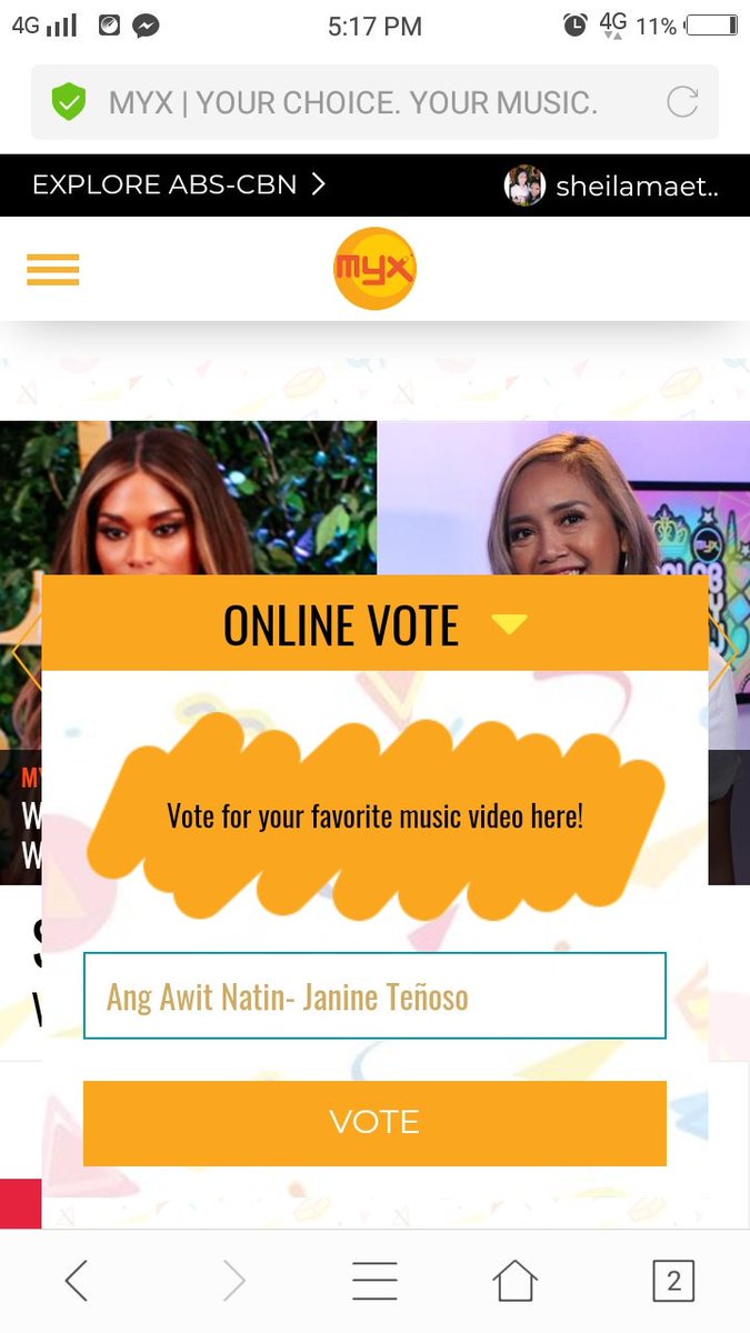 imsheila__'s tweet photo. Done voting for @_janinetenoso on MYX todaaay! Via mah fb account and kapamilya account! Lez go guys! Vote vote vote 🙌💖 #AngAwitNatin #JanineTeñoso 

https://t.co/JEppwq3c1I https://t.co/REtrzzVbFa