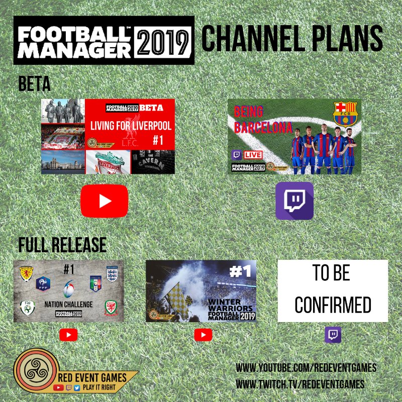 AOB_Channels's tweet photo. So with the Beta on the horizon we look at the plans going forward, with a look at both YouTube and Twitch plans
https://t.co/CC2GzHzZht
https://t.co/eTH4C9t1TO
#FM19 #FM19Features #YTHH2018 @SGH_RTs @FEAR_RTs @Demented_RTs @PromoteGRTs @GFXCoach @ytpromoter4u @FlyRts https://t.co/Nu3ZqVi1WI