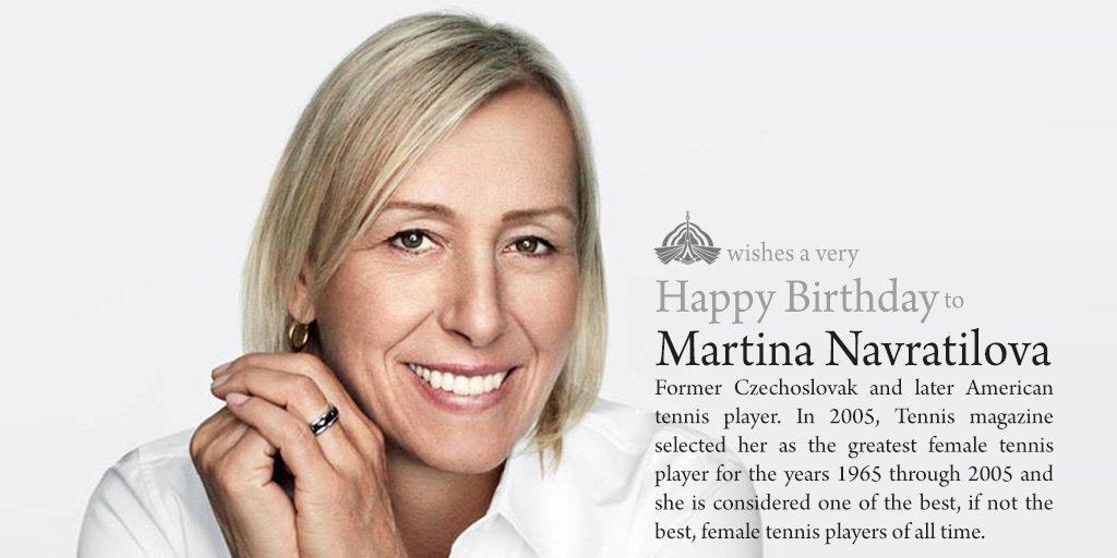 Happy birthday Martina Navratilova! 