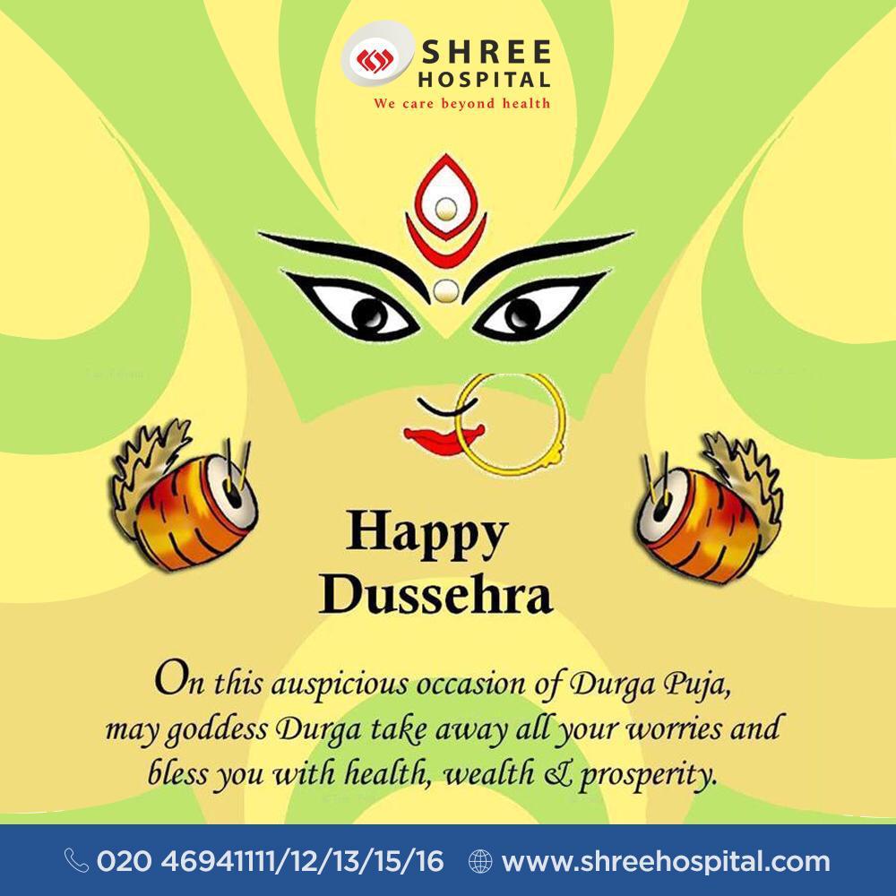 ShreeKharadi's tweet photo. Spread Goodness to Conquer with this Dasara. Wishing you and your Family a very Happy Dasara.

#ShreeHospitalKharadi #HappyDasara #Dasara2018 https://t.co/OrelIQWSyK