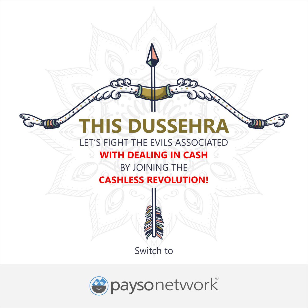 paysofintech's tweet photo. This auspicious day, bid farewell to out-dated business practices!!!
#navratri #digitalpayments #cashless #digitalindia #paysonetwork https://t.co/gUCDhe4ISS