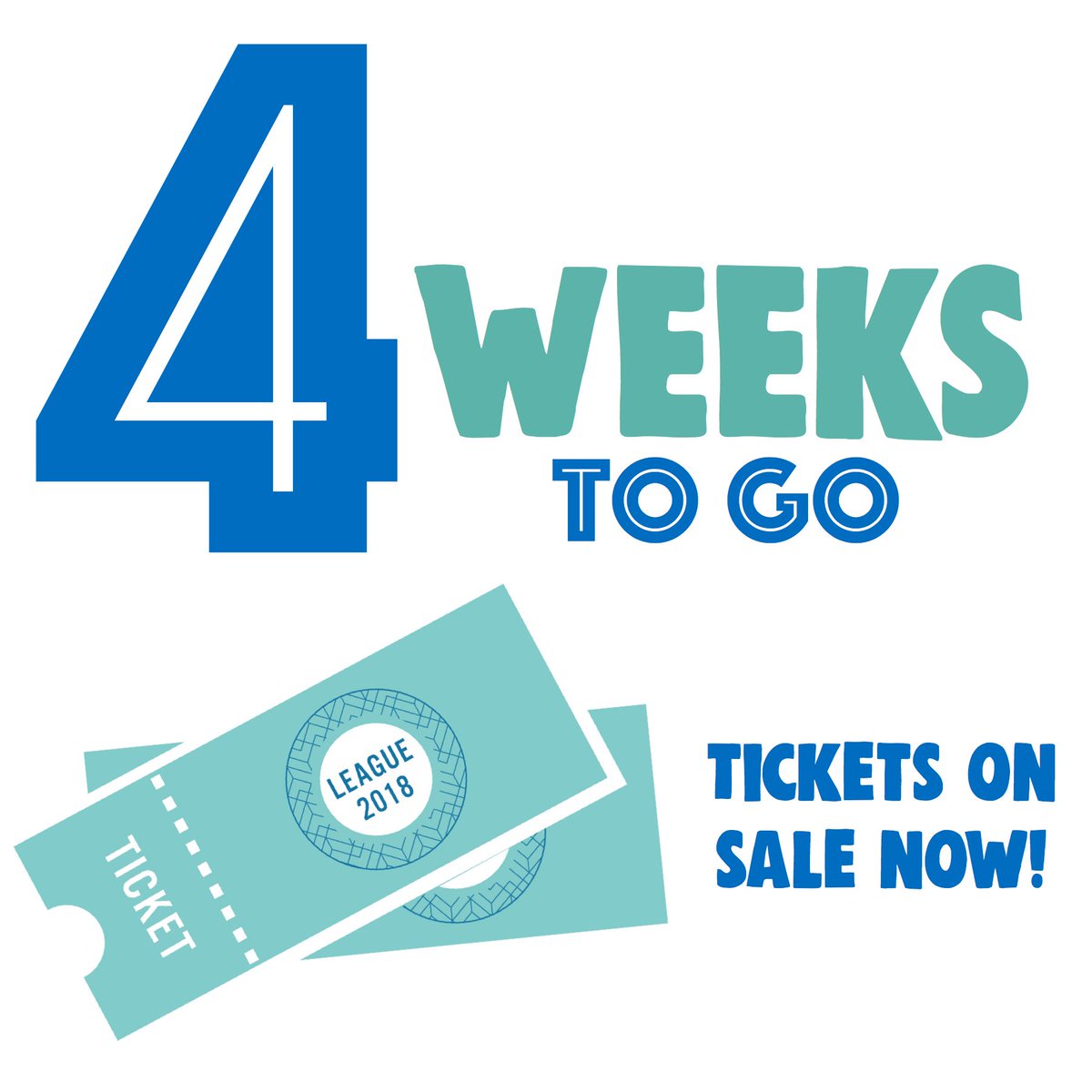 4 Weeks until League! 

Purchase your ticket online - gofan.co/app/events/376…