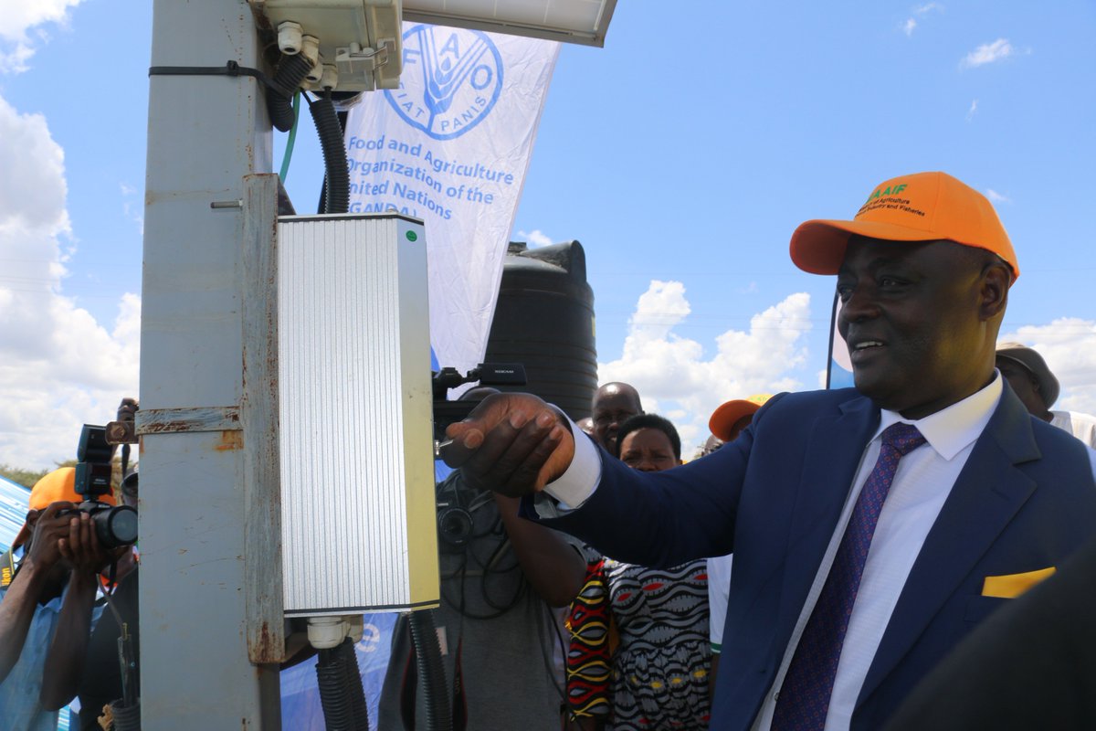 Launched this year on #WFD2018 by @FAOUganda, a pilot irrigation scheme @NaroNabuinZardi to improve resilience of farmers in water stressed communities in #Karamoja to climate change effects in the dry spell.
