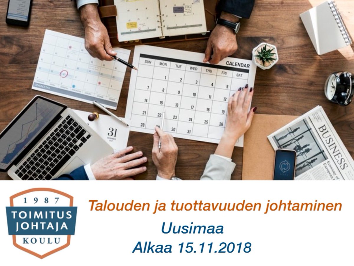 Yrittäjä! Uusi talouden ja tuottavuuden johtamisen valmennus käynnistyy marraskuussa. Varaa paikkasi valmennuksesta! 
toimitusjohtajakoulu.fi/alkavat-ohjelm…