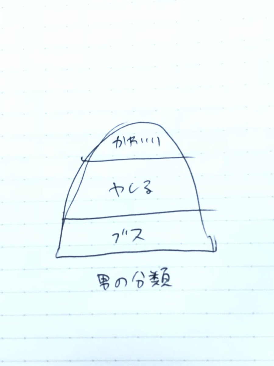 女の「かわいい」の分類と男の分類 