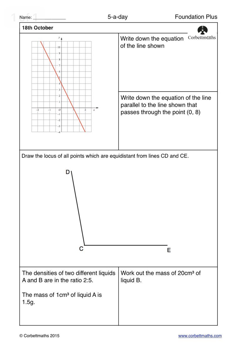 Corbettmaths On Twitter Studying For Higher Gcse Maths Try Today S Foundation Plus Higher Challenging Higher Plus Maths5aday Answers Https T Co Y0pzhcfwdz Https T Co Olwv8hl8hl
