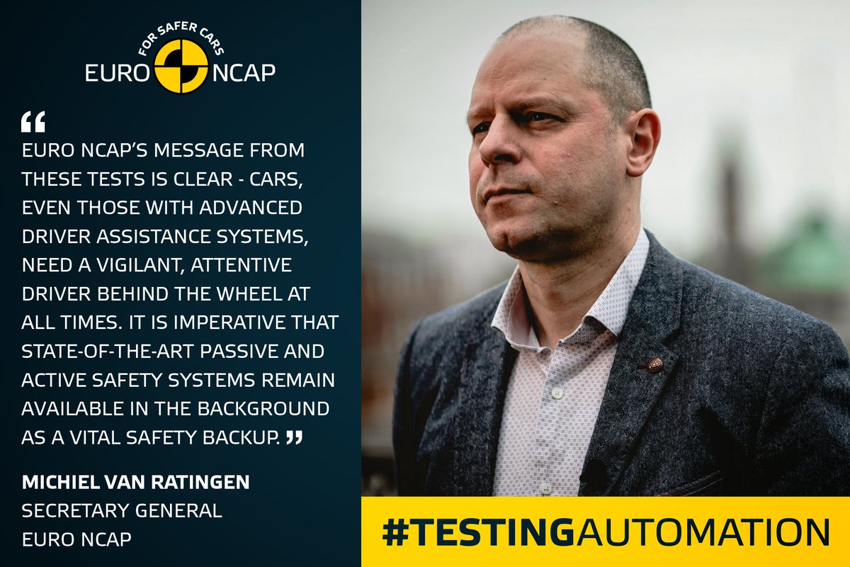 Euro NCAP has put the latest automated driving technology to the test. For insights into our latest results visit: bit.ly/2CQGRfF #TestingAUTOMATION