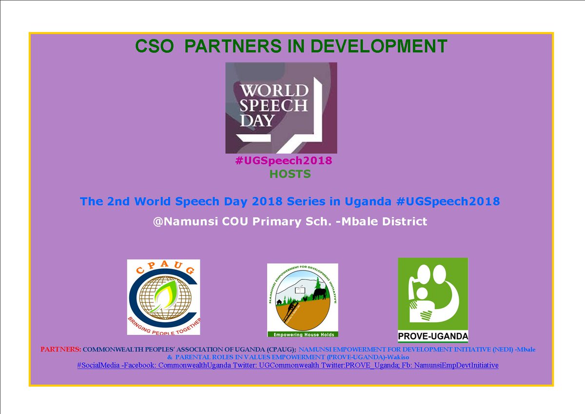 UGCommonwealth's tweet photo. @Worldspeechday @moes_ug @UNAUGANDA @UNATU_ORG @DebateUganda @KCCAUG @WorldspeechdayL @TheRCSLondon @commonwealthsec Presented by the #CSOPartners #NEDI_Mable @PROVE_Uganda #UGCommonwealth https://t.co/qkRTV5PA0A