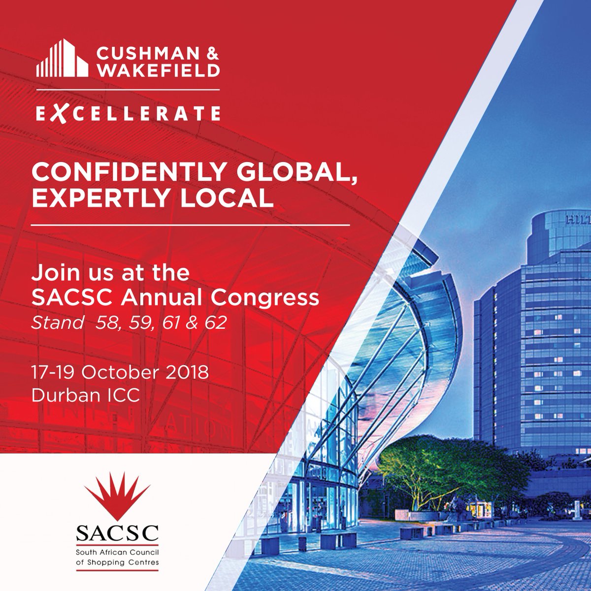 Come meet our team at #SACSCCongress, Day 2 at the #DurbanICC.  @cwexcellerate is at stand #58,59, 61 &amp; 62 in the Exhibition Hall <a href="/SACSC/">Kat Perry</a>