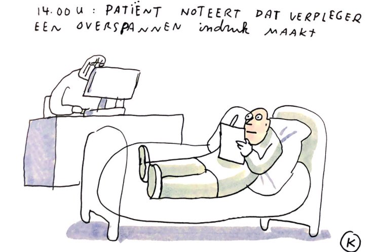 Dé ziekte van deze tijd, administreren tot je er bij neervalt, bureaucratie gebaseerd op wantrouwen en het idee dat alles dan effectiever wordt. Een formulier vervangt geen steunkous en verschoont geen bed... #bureaucratie