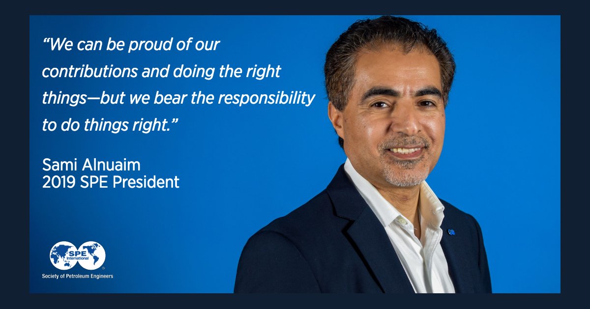 SPEtweets's tweet photo. 2019 SPE President @neaimsa will spend the next year forging new relationships to promote the industry’s role in addressing environmental issues. https://t.co/TkiKfaTSIp

#2019SPEpresident #environment #ATCE2018 https://t.co/GyDJdv8Z7T