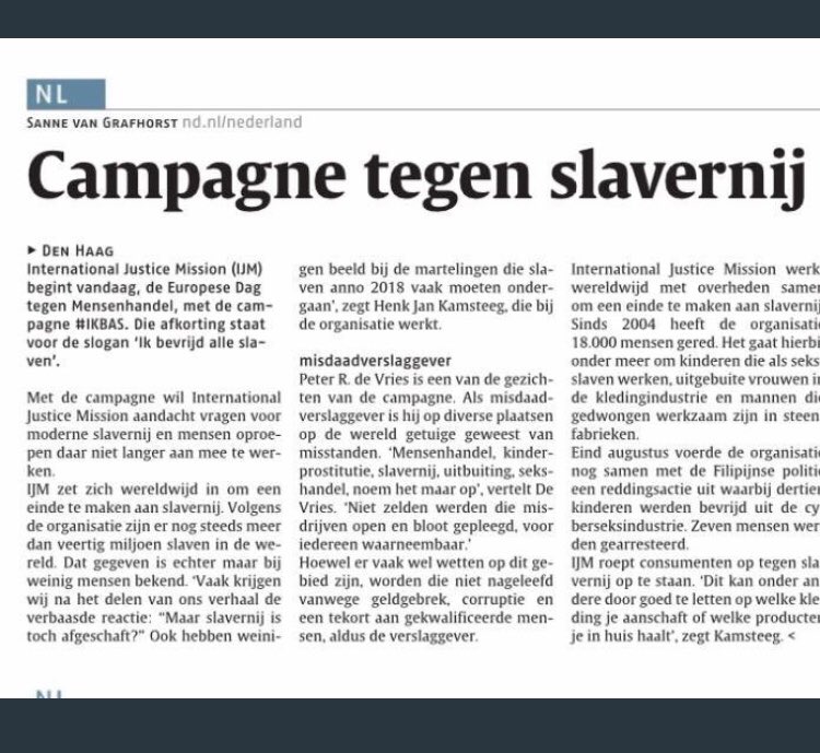 JoelVoordewind's tweet image. In week van #whyslavery steun ik de actie van @IJMnl genaamd  #ikbas Kijk op ikbas.nl en de docu’s op tv en doe ook mee. Help slaven bevrijden! @EOnl  #ikbas Ik Bevrijd Alle Slaven @IJMnl De consument die alert is op slavernij heet voortaan Bas!