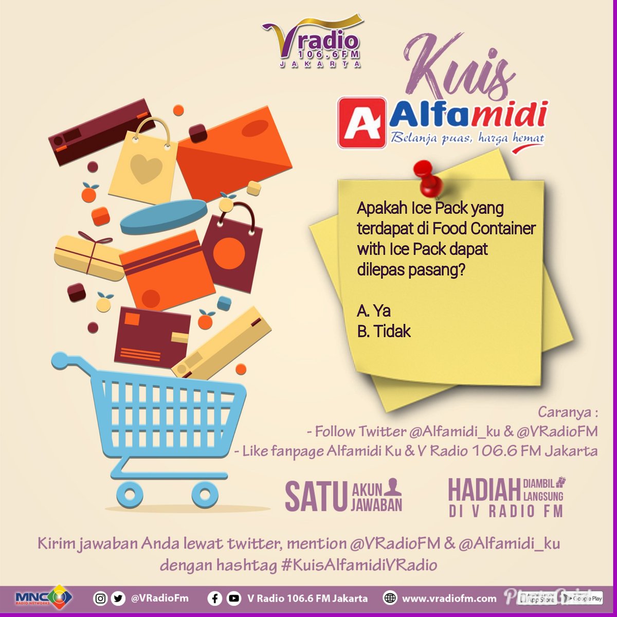 Mau hadiah eksklusif dari <a href="/alfamidi_ku/">Alfamidi Ku</a> ? Yuk ikut #KuisAlfamidiVradio di #bangunpagi | Ditunggu sampai 19 Oktober 2018 pukul 07.00 WIB