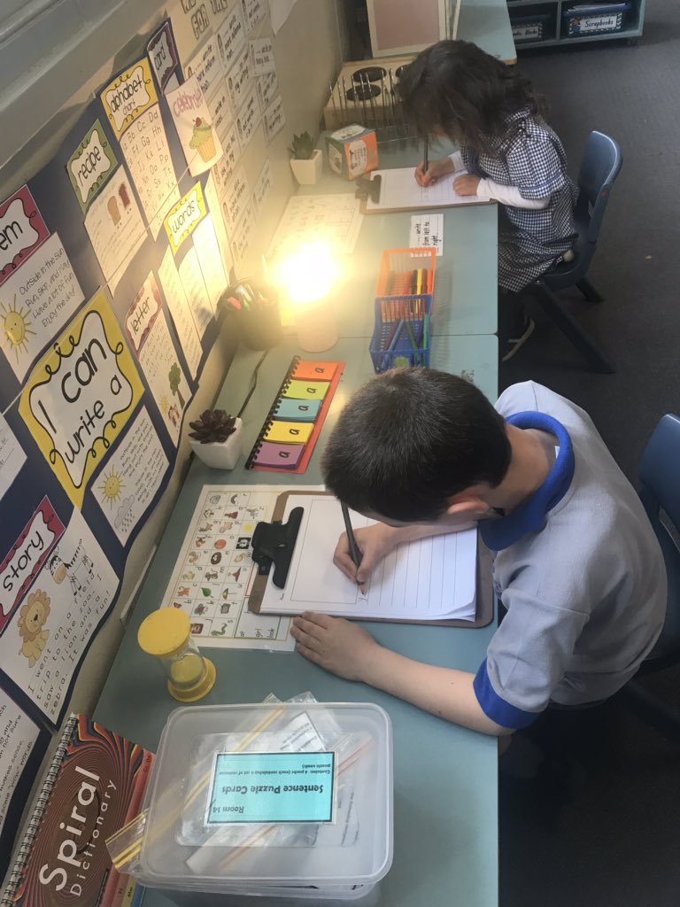 Fantastic writing happening at our L3 station! #L3 #environmentasthethirdteacher #qualitylearningenvironment <a href="/fairvaleps/">FairvalePS</a>