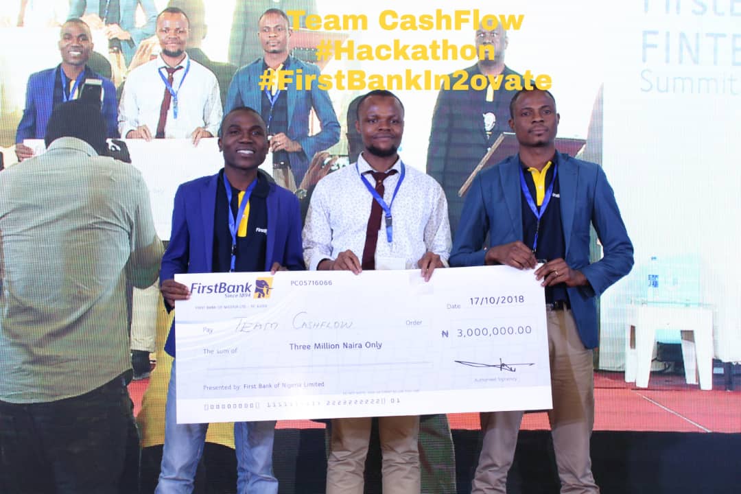 FirstBankngr's tweet photo. Give it up to our #Hackathon winners at
1st position - Team Cash flow
2nd position - Team Ace
3rd position - Team CyberSmart, awarded at the Firstbank FinTech Summit 2.0. Follow the conversation at #FirstBankIn2ovate #Hackathon #YouFirst https://t.co/7kuQeSY4Bo