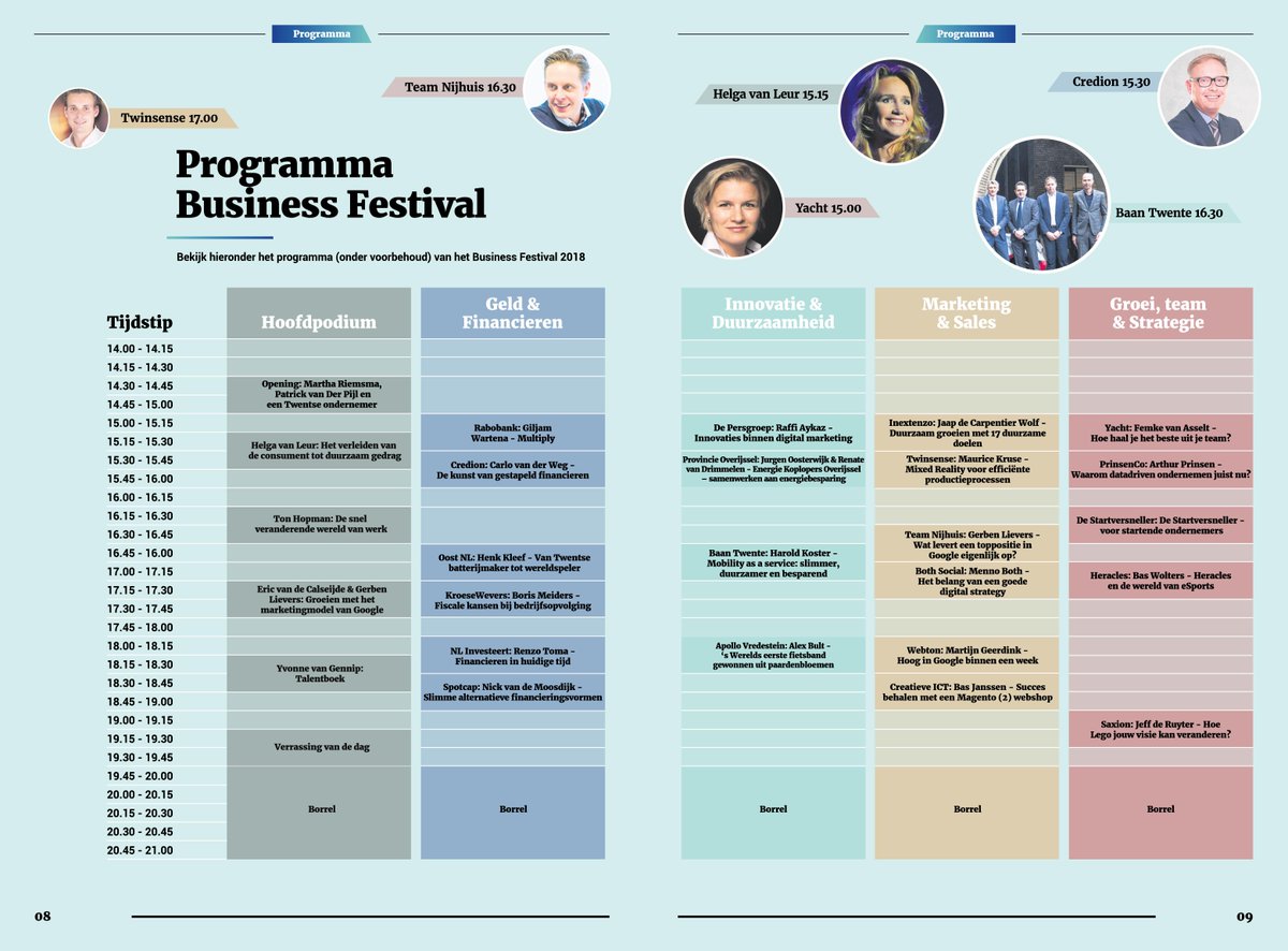 Vanmiddag om 14:00 uur begint het #BusinessFestival. We zullen de dag aftrappen met een wervelende show boordevol praktische #ondernemerstips. Bekijk het volledige programma hier: bit.ly/2wUXGRB #DOBF18