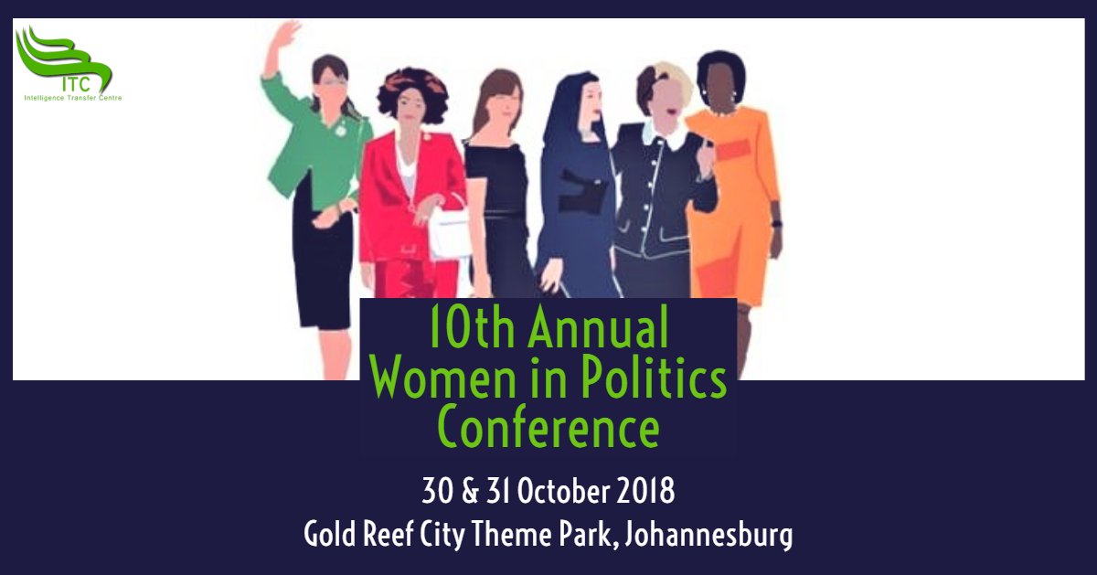 ITCIntelligence's tweet photo. Attend the 10th Annual #Women In #Politics Africa Conference celebrating 10 years in existence and the era of the African renaissance woman by tackling issues that impact the participation of women in politics and society as a whole.
#AfricanWomen #WomenInPolitics #WIP2018 https://t.co/2FZJk1WXmJ