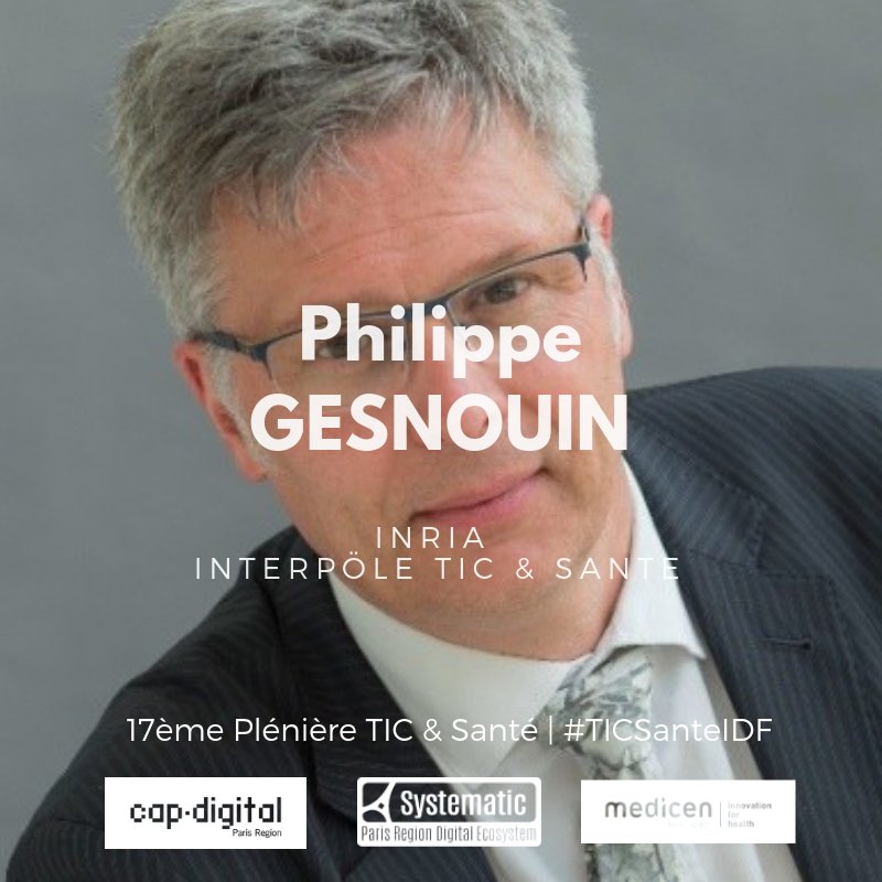 Cap_Digital's tweet photo. #TICSanteIDF Philippe GESNOUIN, Coordinateur de l’interpôle TIC &amp; Santé, fait le point sur cette initiative unique qui rassemble les forces de 3 pôles de compétitivité franciliens majeurs pour l'innovation en santé : @Cap_Digital - @Pole_Systematic - @Pole_Medicen #TICSanteIDF https://t.co/URdPoPm4xq