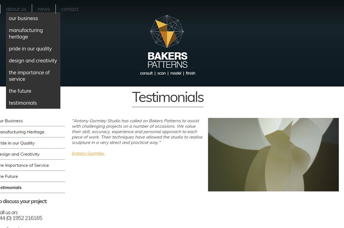 BakersPatterns's tweet photo. Check out our recent addition to the website, testimonials! We will be adding more to the site as and when they come in. Check it out here: https://t.co/nTyI3HZSWn

#bakerspatterns #cncconstruction #filmartdesign https://t.co/hoMtohMK4i